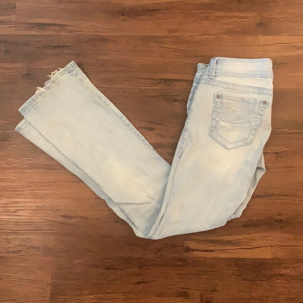 BKE Stella White Washed Boot Cut Jeans Size 27R